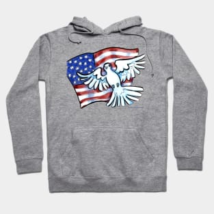 US Flag Dove Hoodie